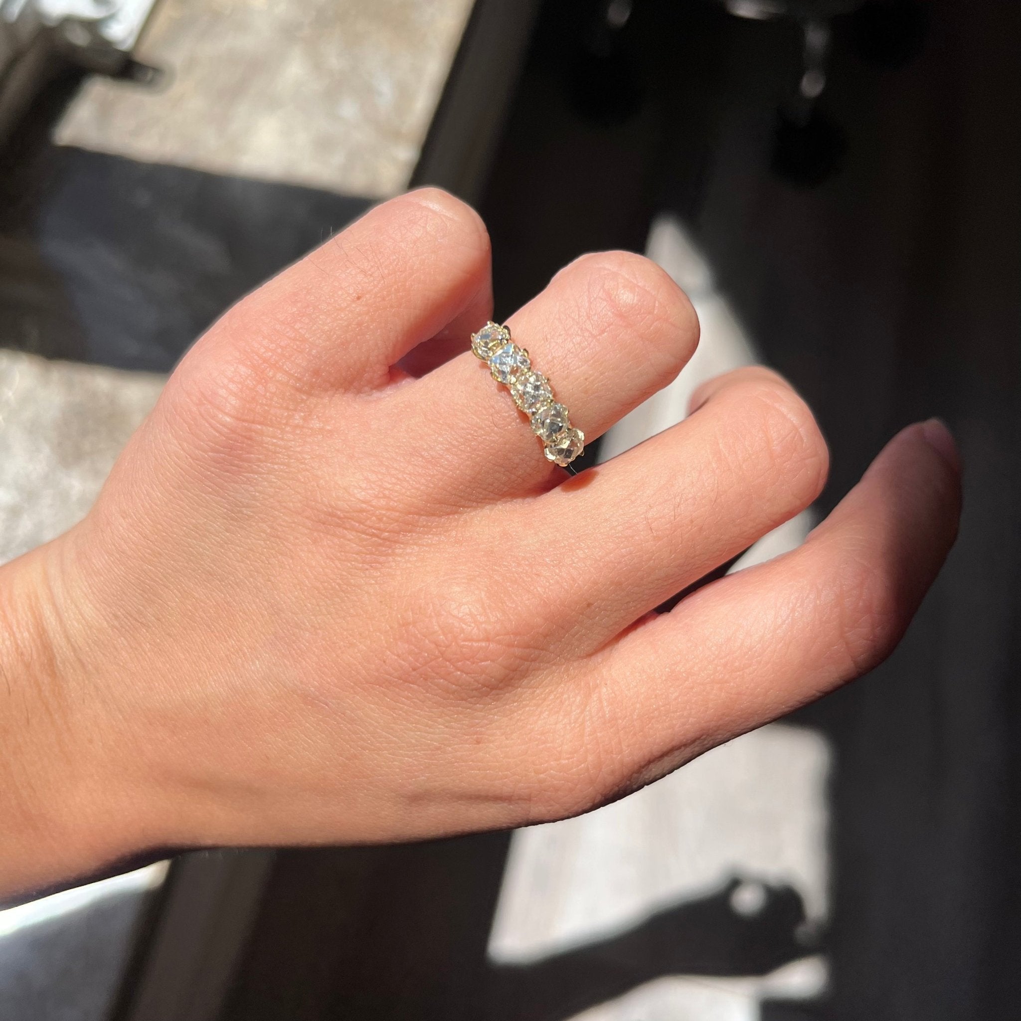 2.07ctw French Cut Diamond 5-Stone Band