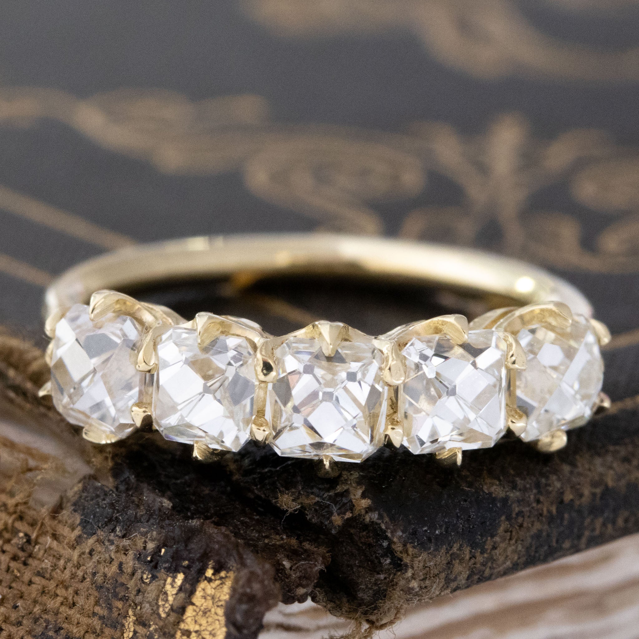 2.07ctw French Cut Diamond 5-Stone Band