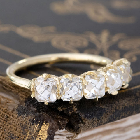 2.07ctw French Cut Diamond 5-Stone Band