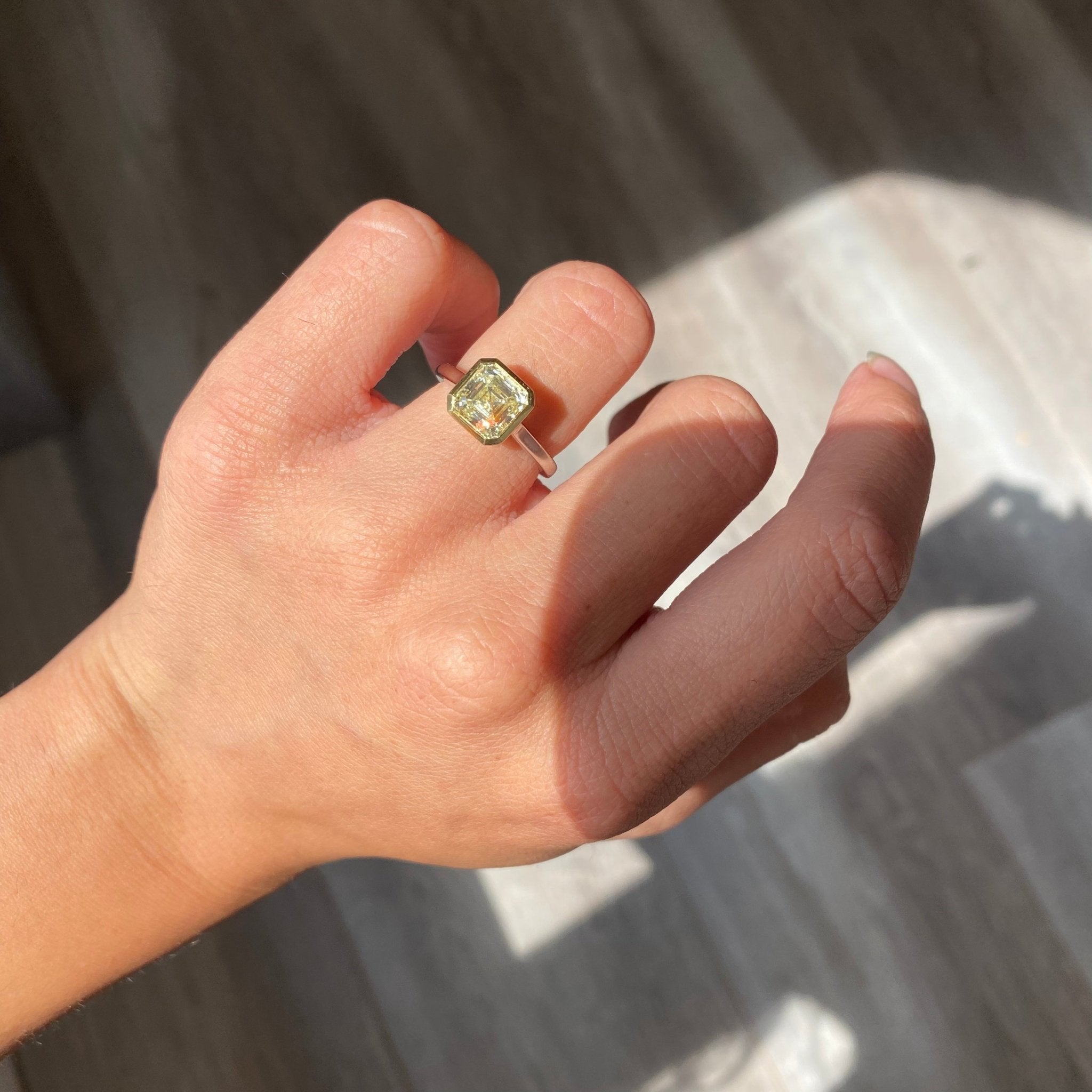 2.08ct Asscher Cut Diamond Solitaire GIA U-V VS1