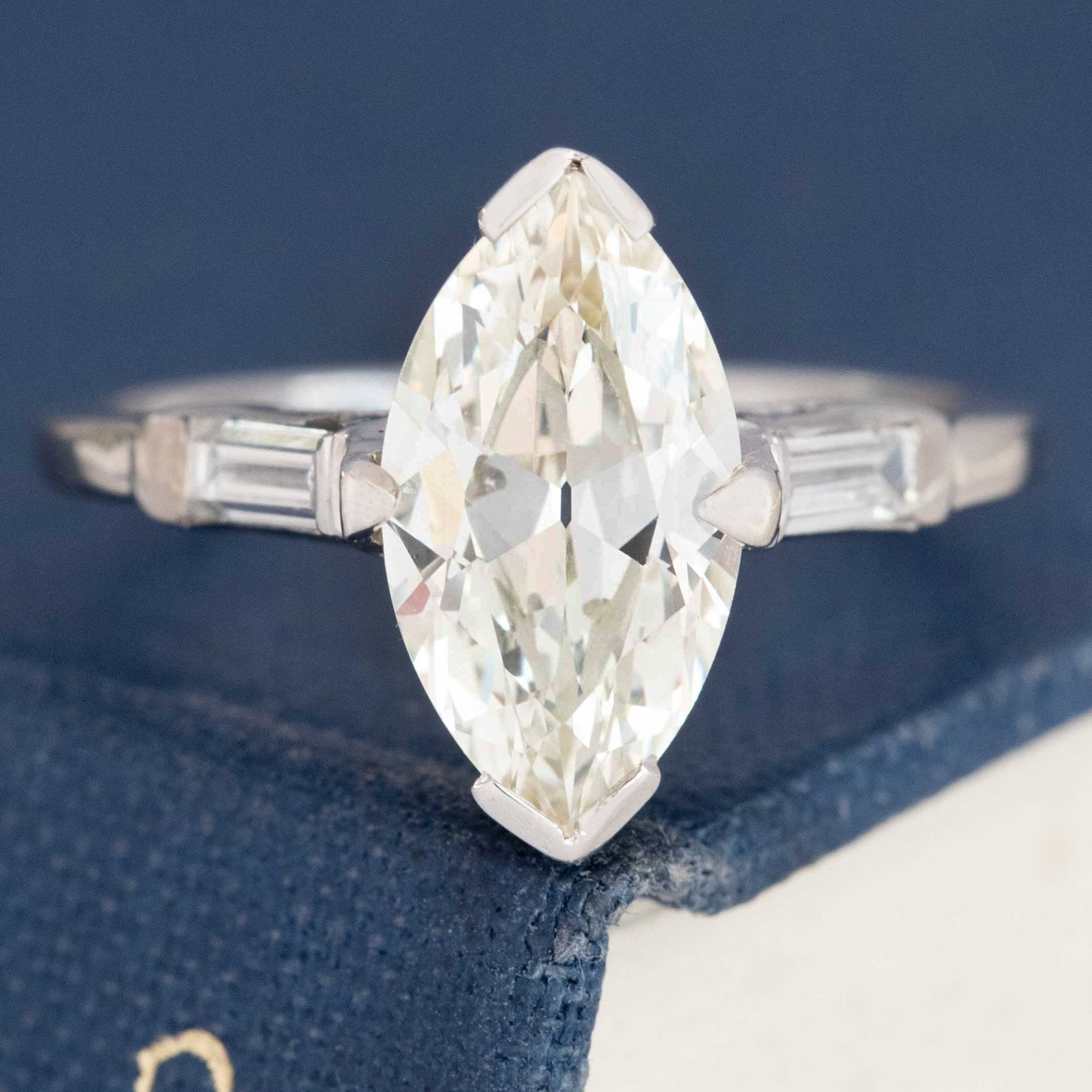 2.08ct Marquise Cut Diamond Solitaire, GIA M VS1