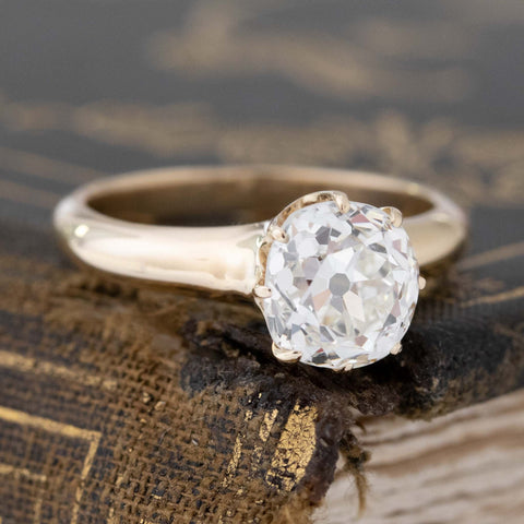 2.08ct Old Mine Cut Diamond Solitaire