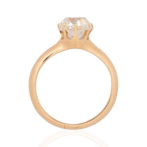 2.08ct Vintage Old Mine Cut Diamond Solitaire