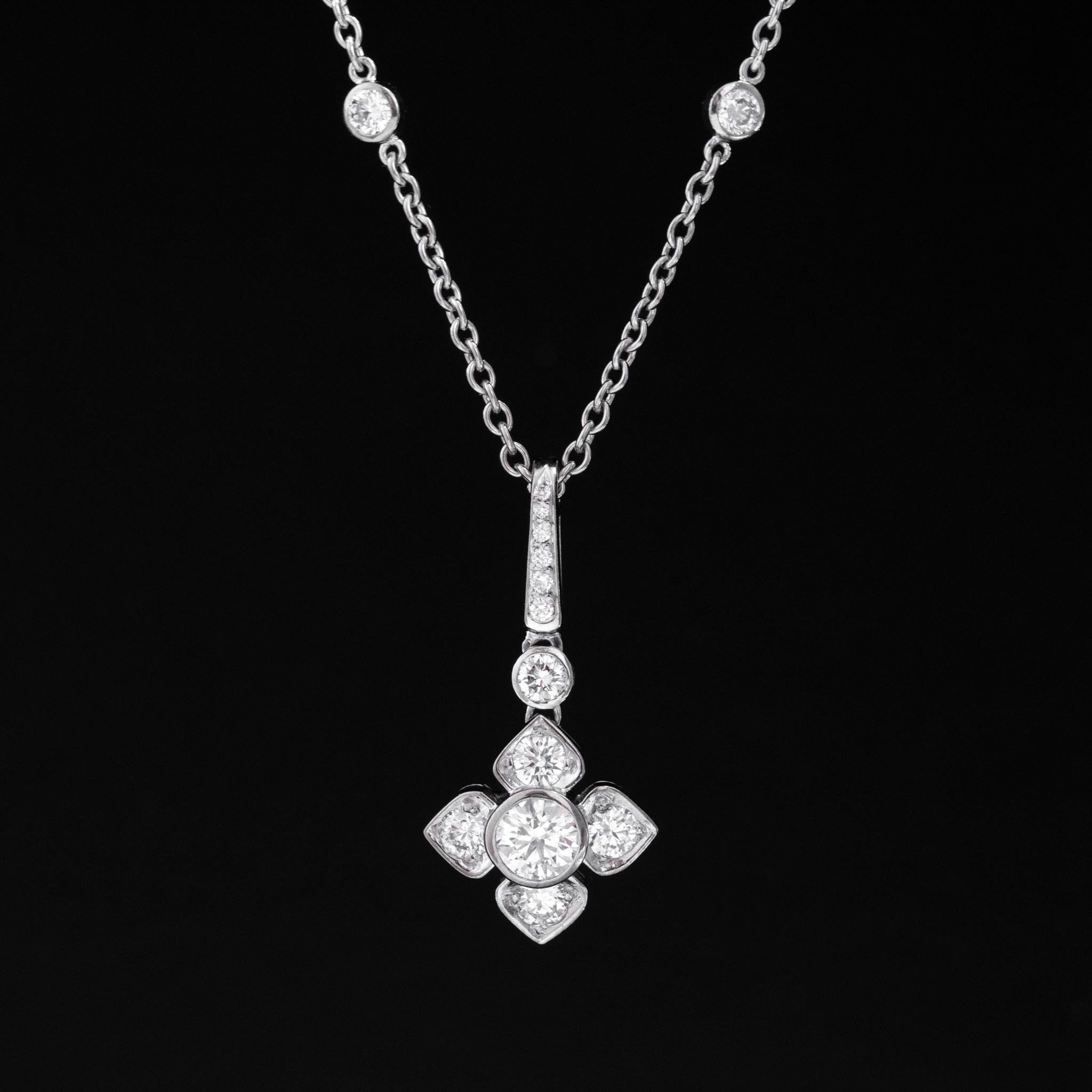 2.08ctw Diamond Floral Pendant Necklace by Graff