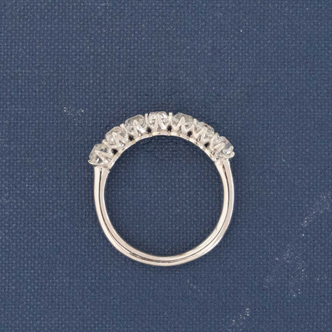 2.08ctw Old Mine Cut Diamond Half-Hoop Band