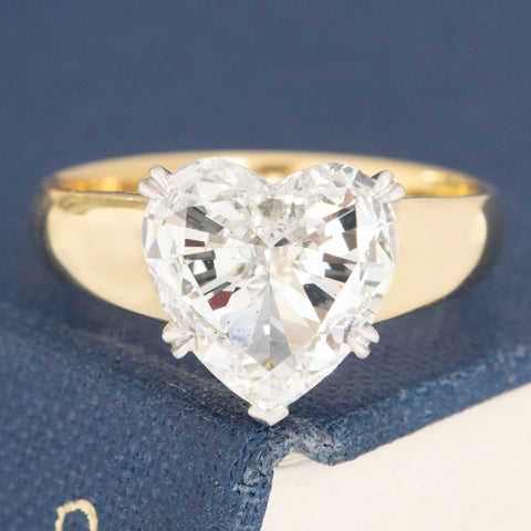 2.09ct Heart Cut Diamond Solitaire