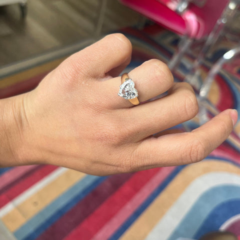 2.09ct Heart Cut Diamond Solitaire