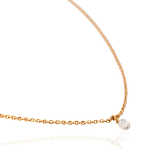 .20ct Briolette Cut Diamond Drop Necklace