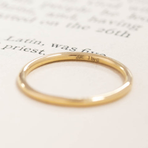 20KT STACKER BAND, SIZE 5 - 1.3MM