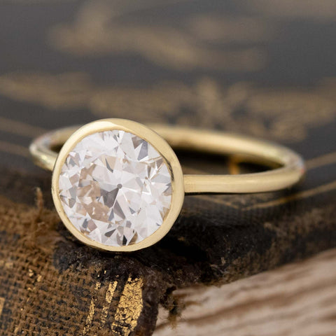 2.10ct Old European Cut Diamond Solitaire, GIA L VS
