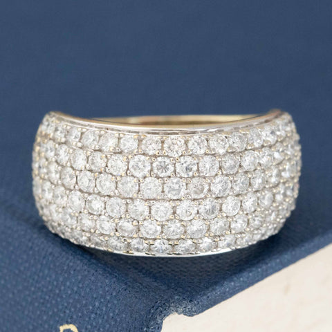 2.10ctw Round Brilliant Cut Diamond Wide Band