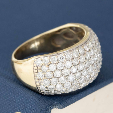 2.10ctw Round Brilliant Cut Diamond Wide Band