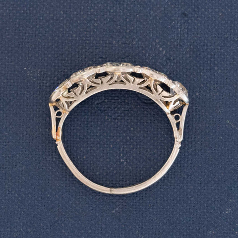 2.11ctw Antique Old European Cut Diamond Graduated Scroll Band