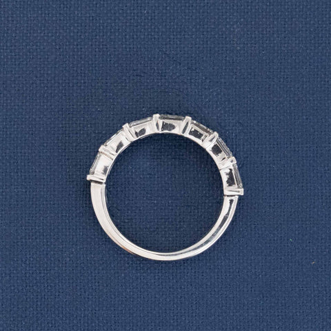 2.12ctw Asscher Cut Diamond Bar Set Band