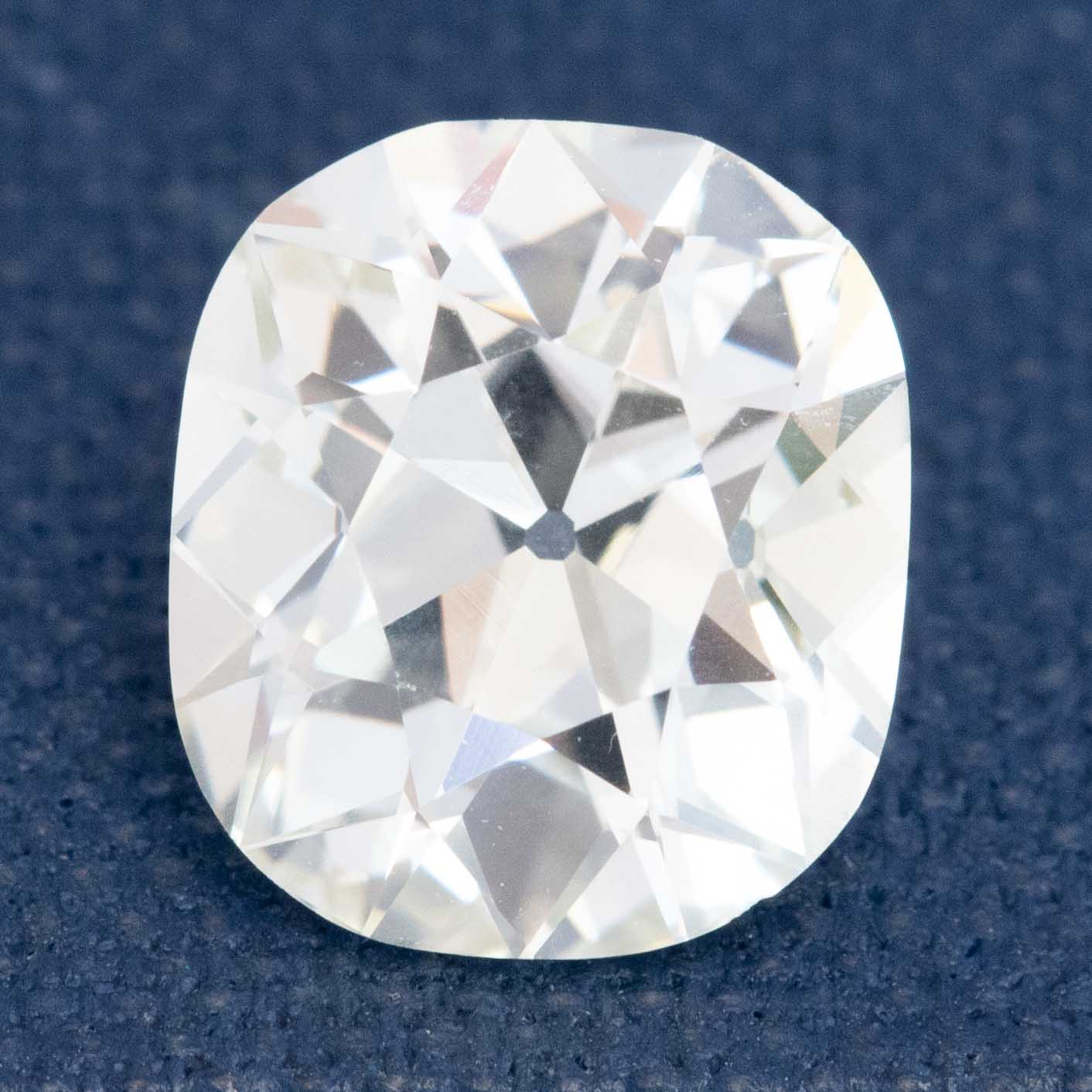 2.15ct Elongated Old Mine Cut Diamond, GIA
