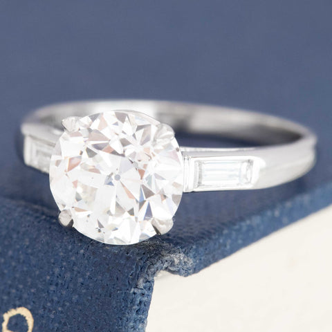 2.15ct Old European Cut Diamond Ring, GIA H SI2