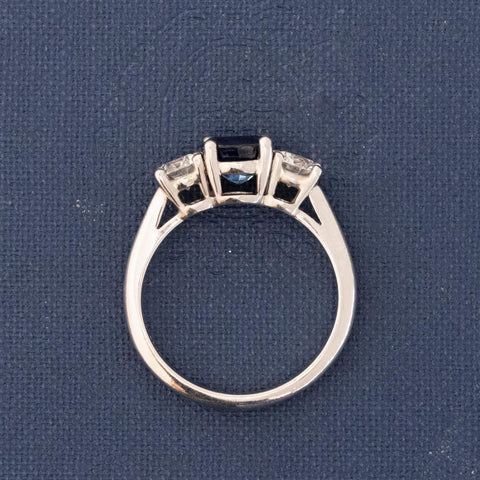 2.15ctw Diamond & Sapphire Trilogy Ring by Tiffany and Co