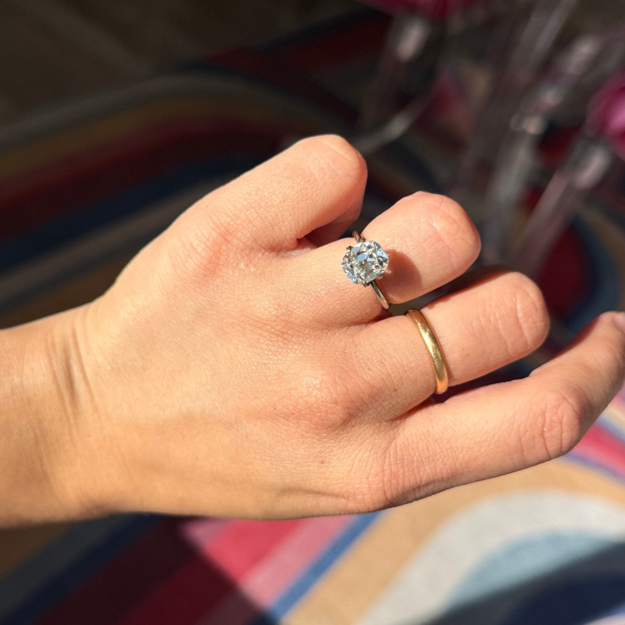 2.16ct Old Mine Cut Diamond, GIA J VS1