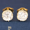 2.17ctw Old European Cut Diamond Clover Stud Earrings, GIA I/J