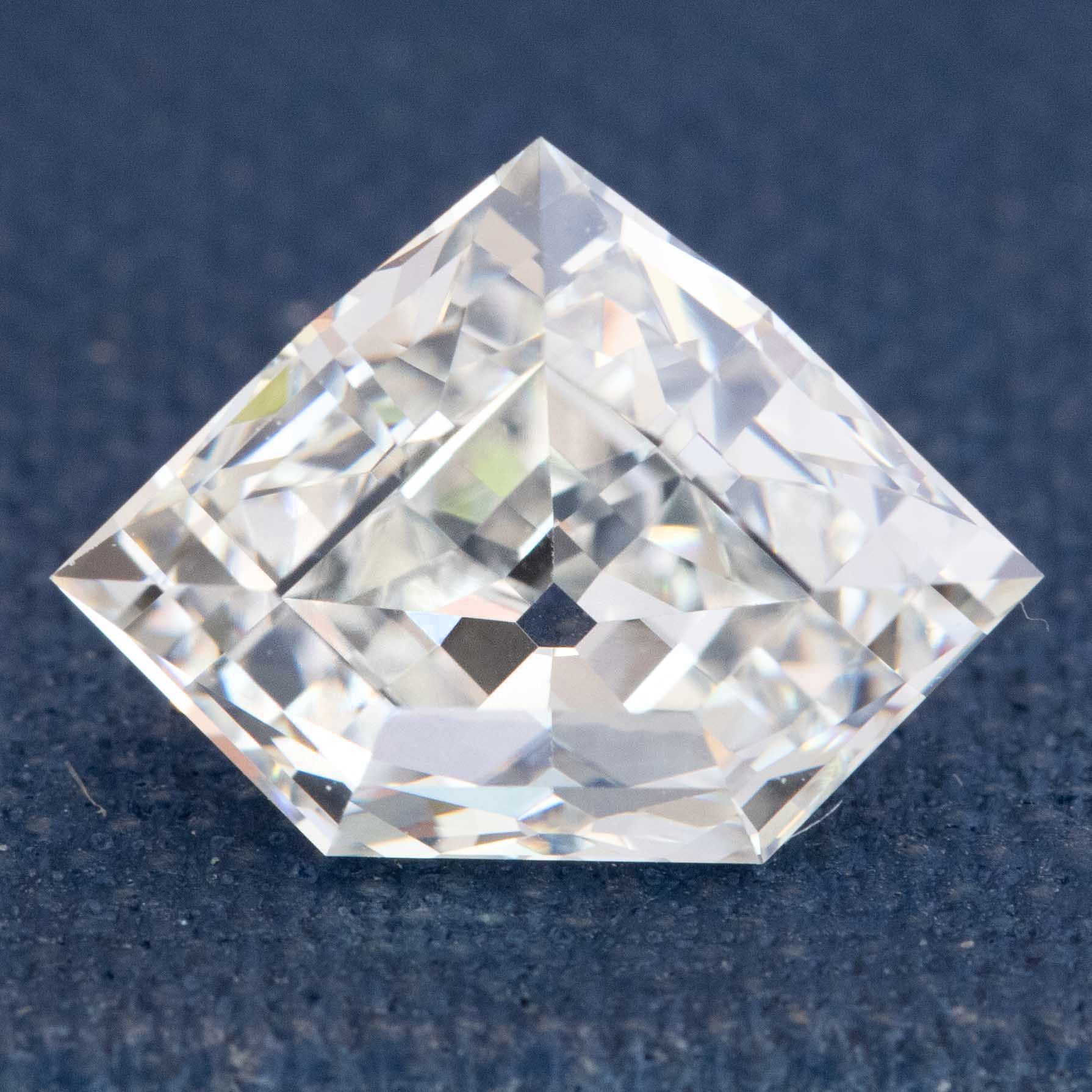 2.18ct Shield Step Cut Diamond, GIA G VVS2