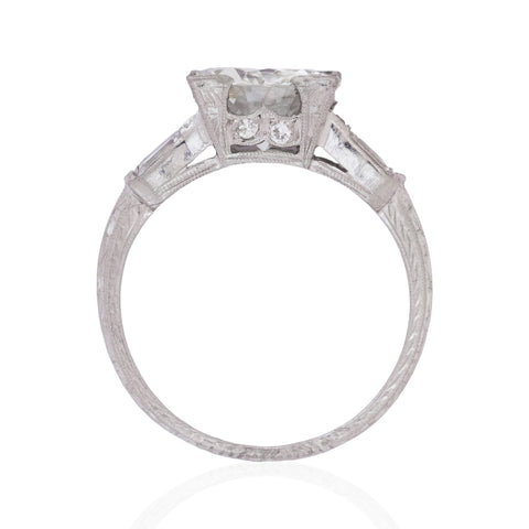 2.20ct Antique Old European Cut Diamond Ring, GIA K VS1