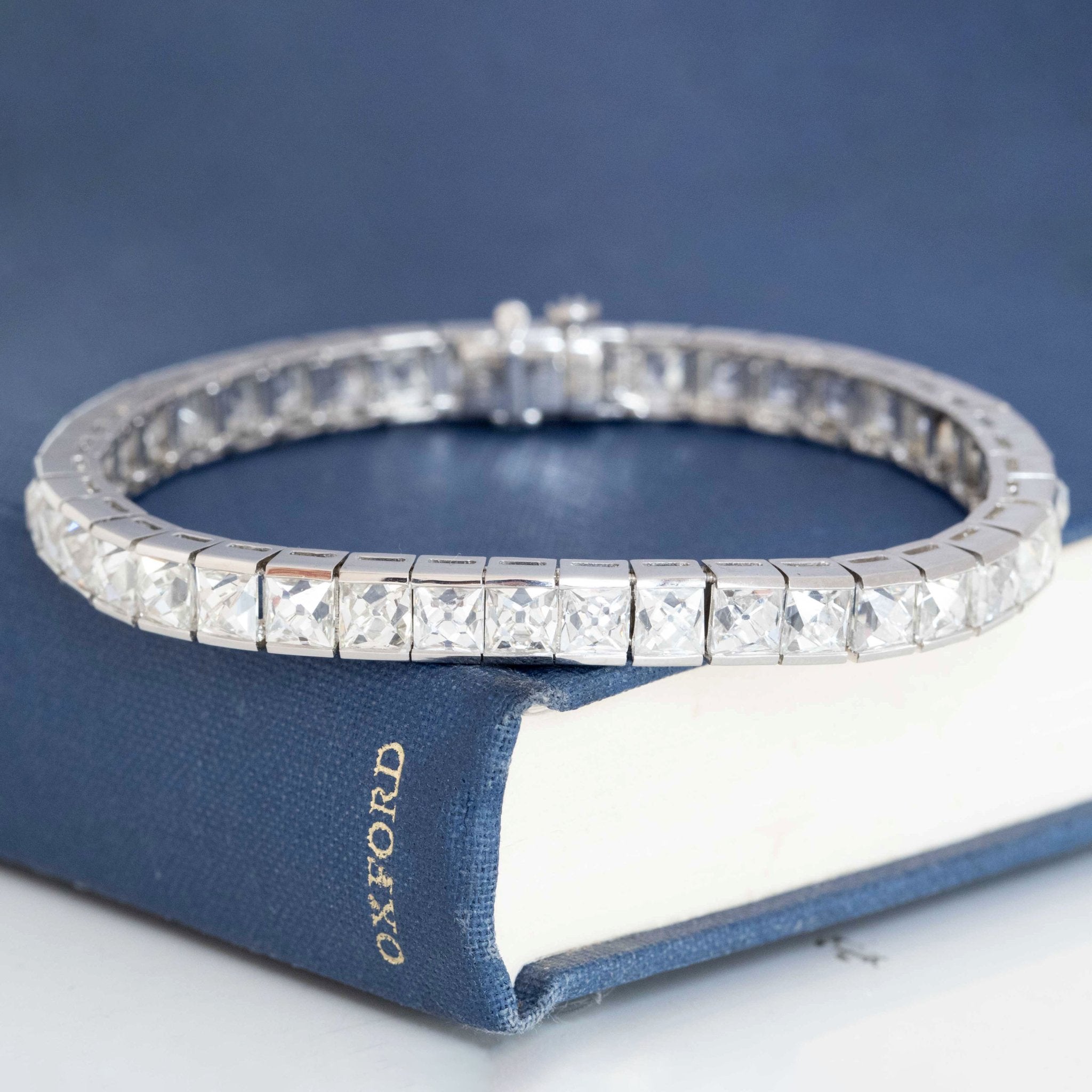 22.19ctw French Cut Diamond Tennis Bracelet