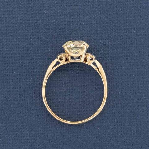 2.21ct Vintage Old European Cut Diamond Solitaire