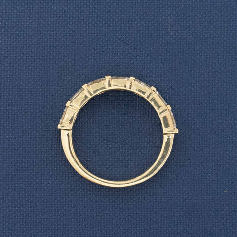 2.21ctw Asscher Cut Diamond Bar Set Band