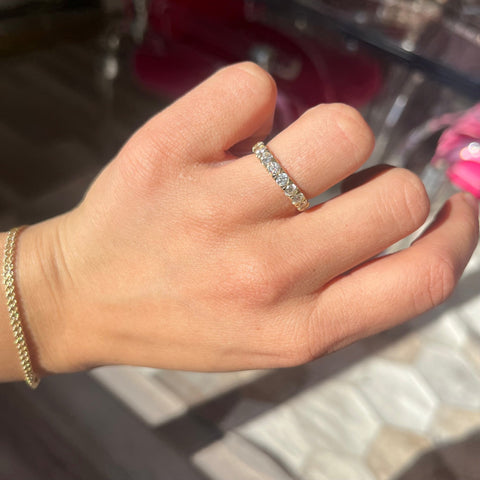 2.22ctw Old European Cut Diamond Eternity Band
