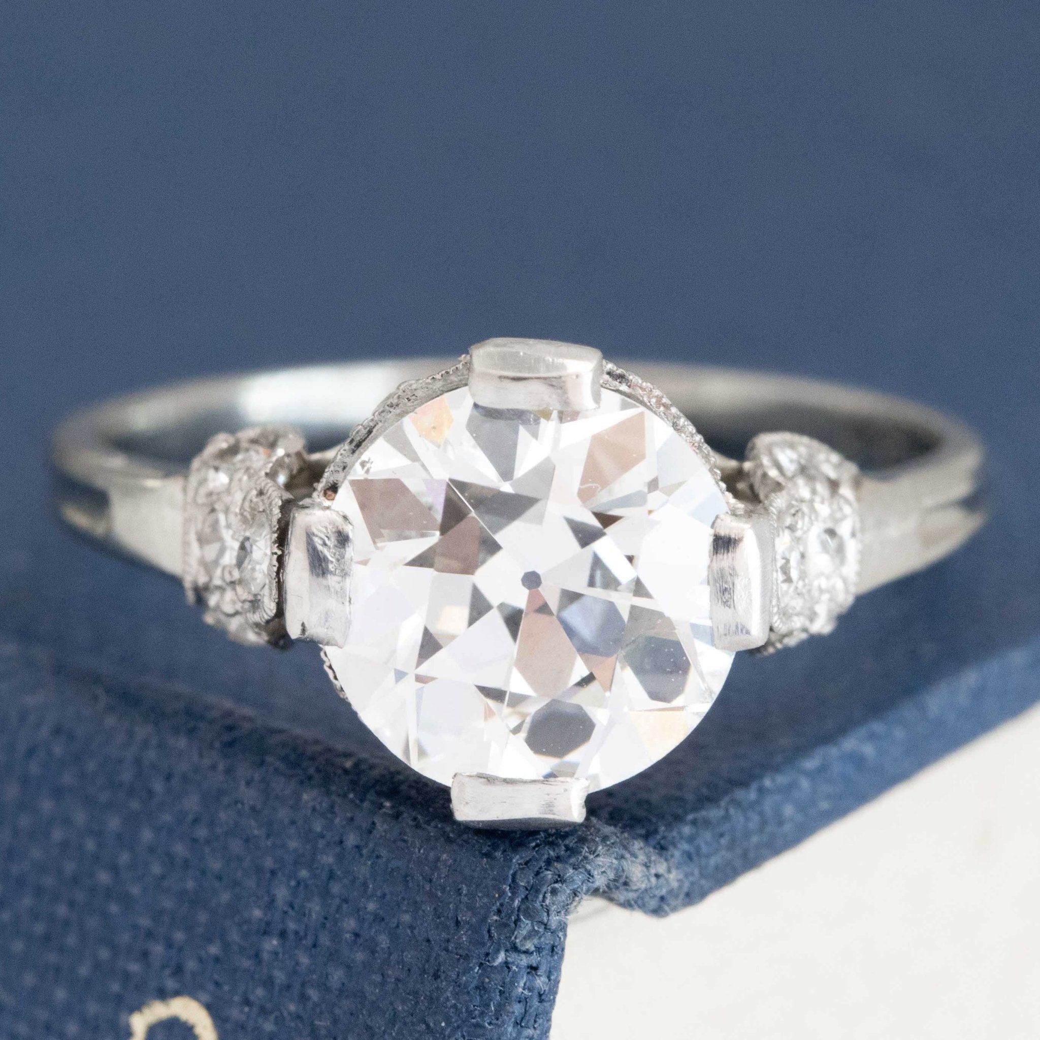 2.23ct Edwardian Old European Cut Diamond Solitaire