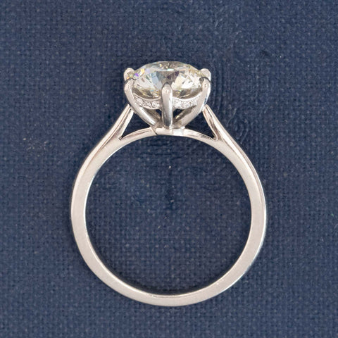 2.25ct CBI Round Brilliant Cut Diamond Solitaire, by Maytal Hannah