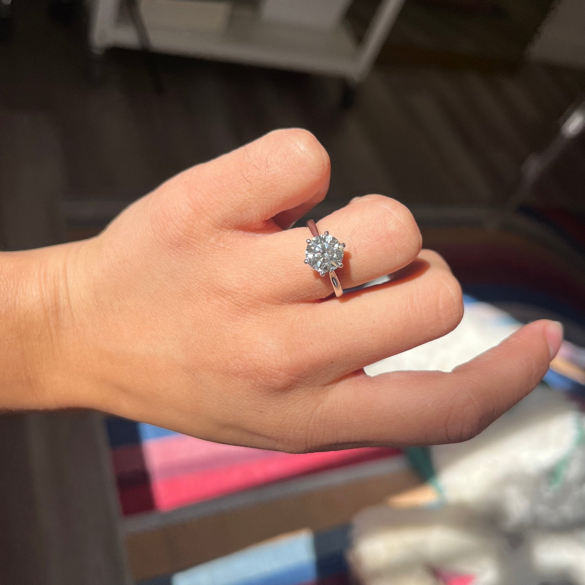2.25ct CBI Round Brilliant Cut Diamond Solitaire, by Maytal Hannah