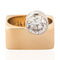 2.25ct Vintage Round Cut Diamond Bezel Ring, Mid Century