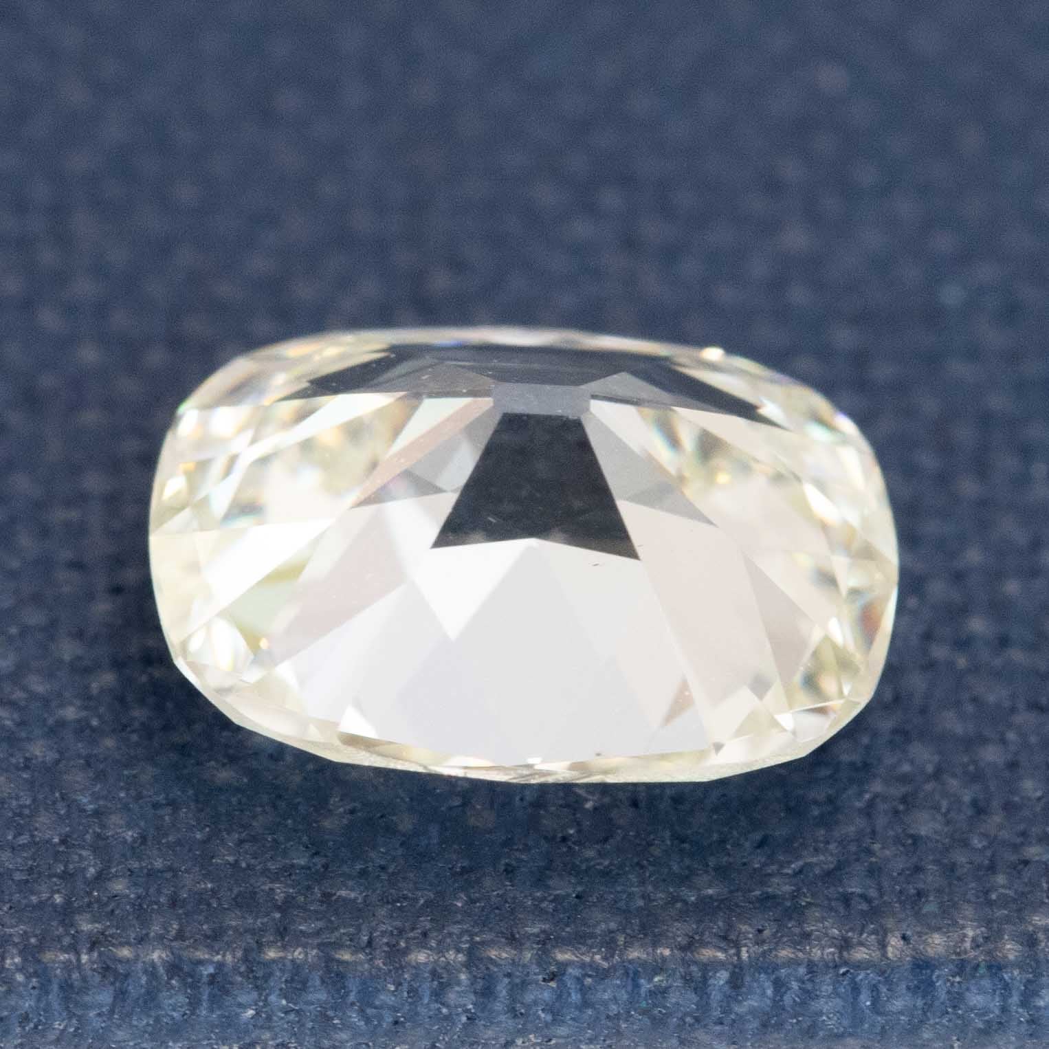 antique natural elongated old mine cut diamond with a GIA certificate 