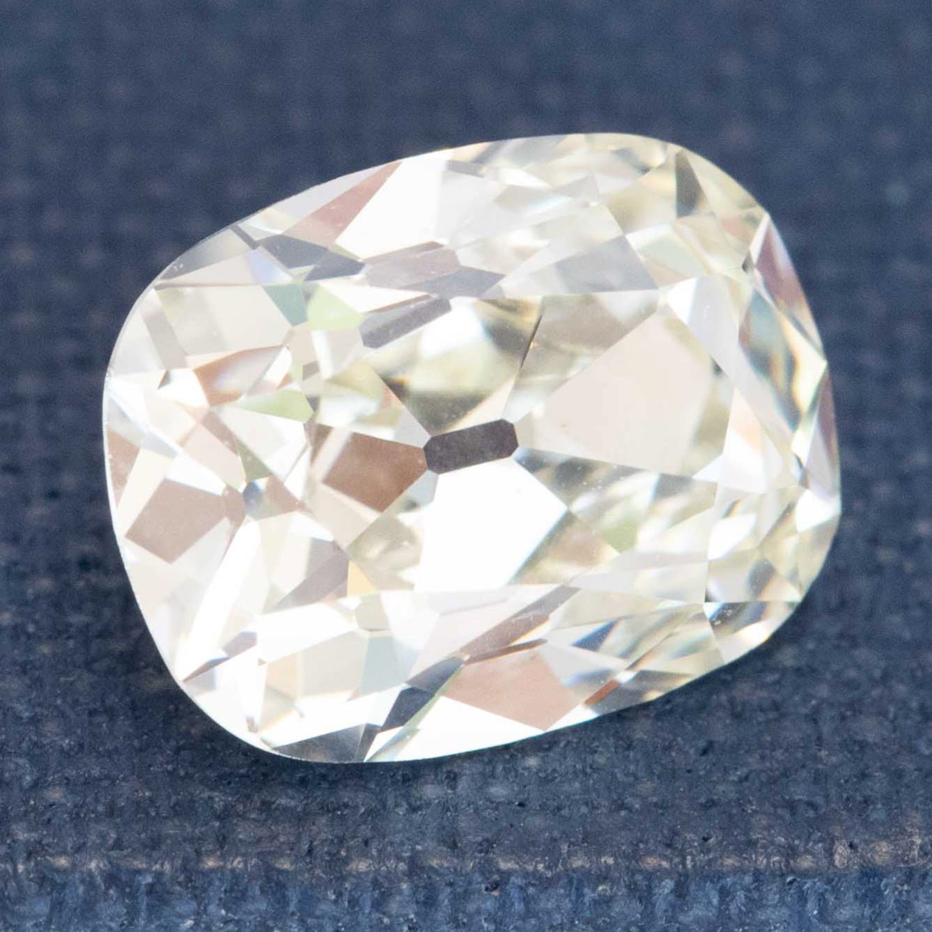 antique natural elongated old mine cut diamond with a GIA certificate 