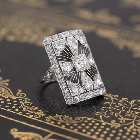 2.26ctw Edwardian Cross Ring