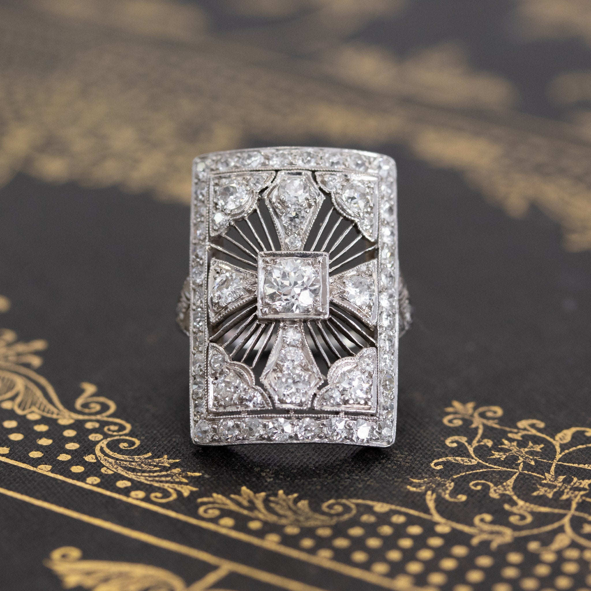 2.26ctw Edwardian Cross Ring