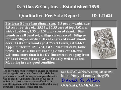 2.26ctw Edwardian Cross Ring