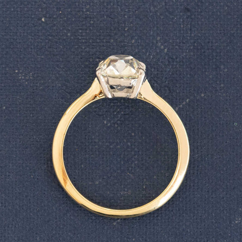 2.28ct Elongated Old Mine Cut Diamond Solitaire, GIA  L VVS2