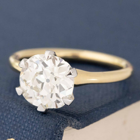 2.28ct Old Mine Cut Diamond Solitaire, GIA L