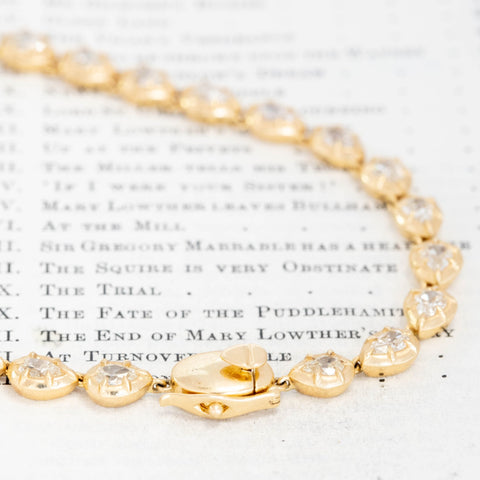 23.00ctw Pear Cut Diamond Collet Tennis Necklace