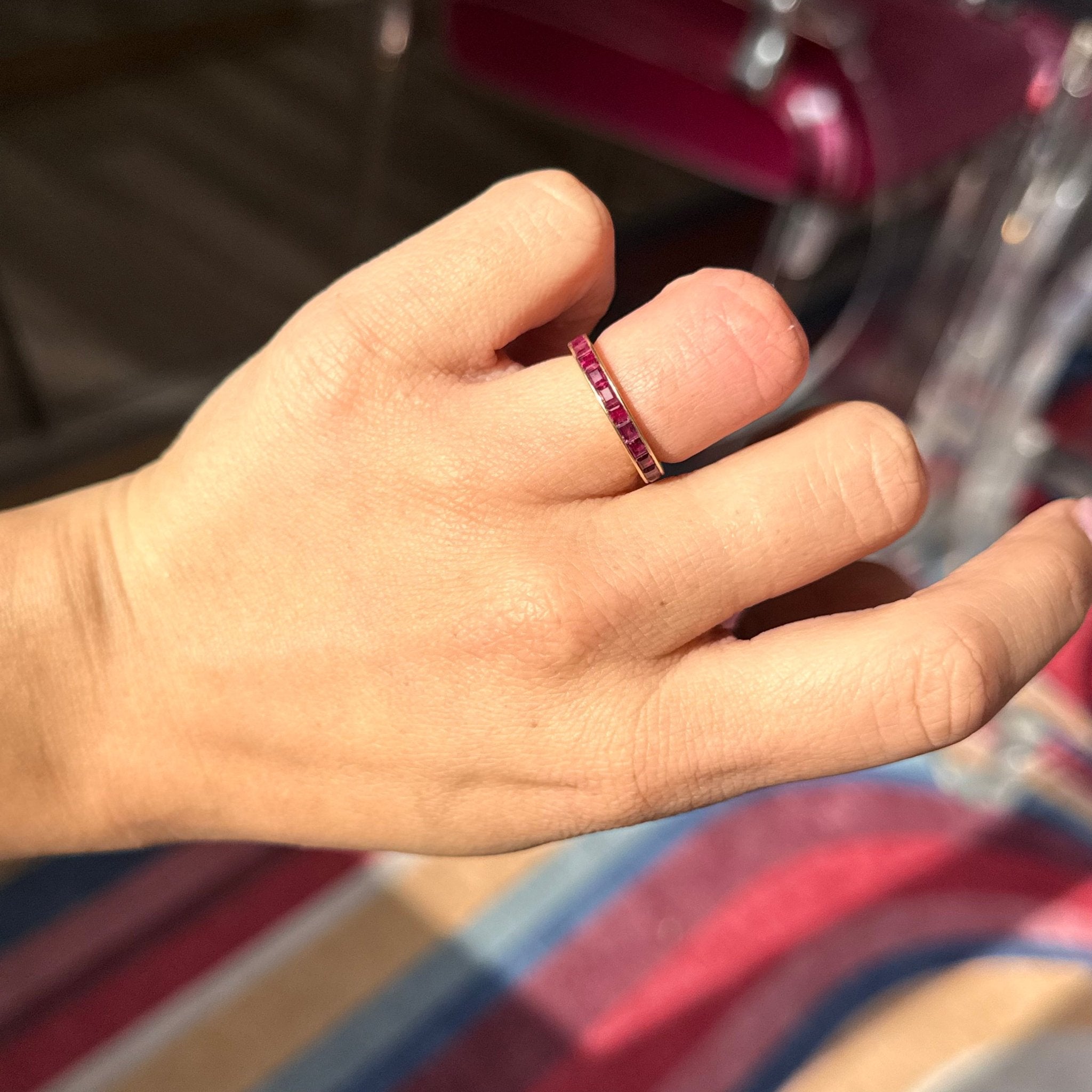 2.30ctw RARE Vintage Ruby Eternity Band, by Cartier London