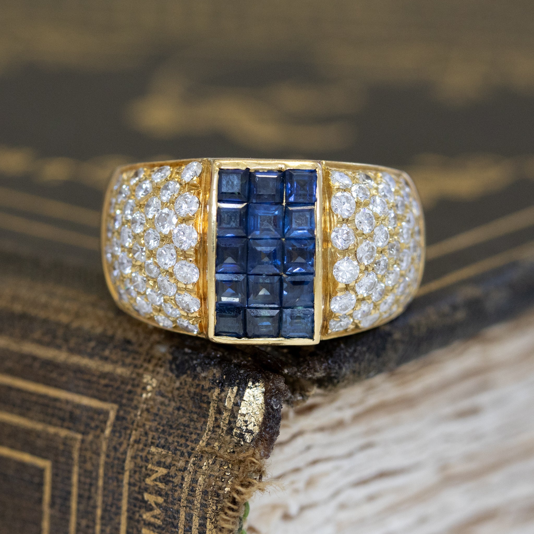 2.35ctw Diamond & Sapphire Cluster Ring by Boucheron