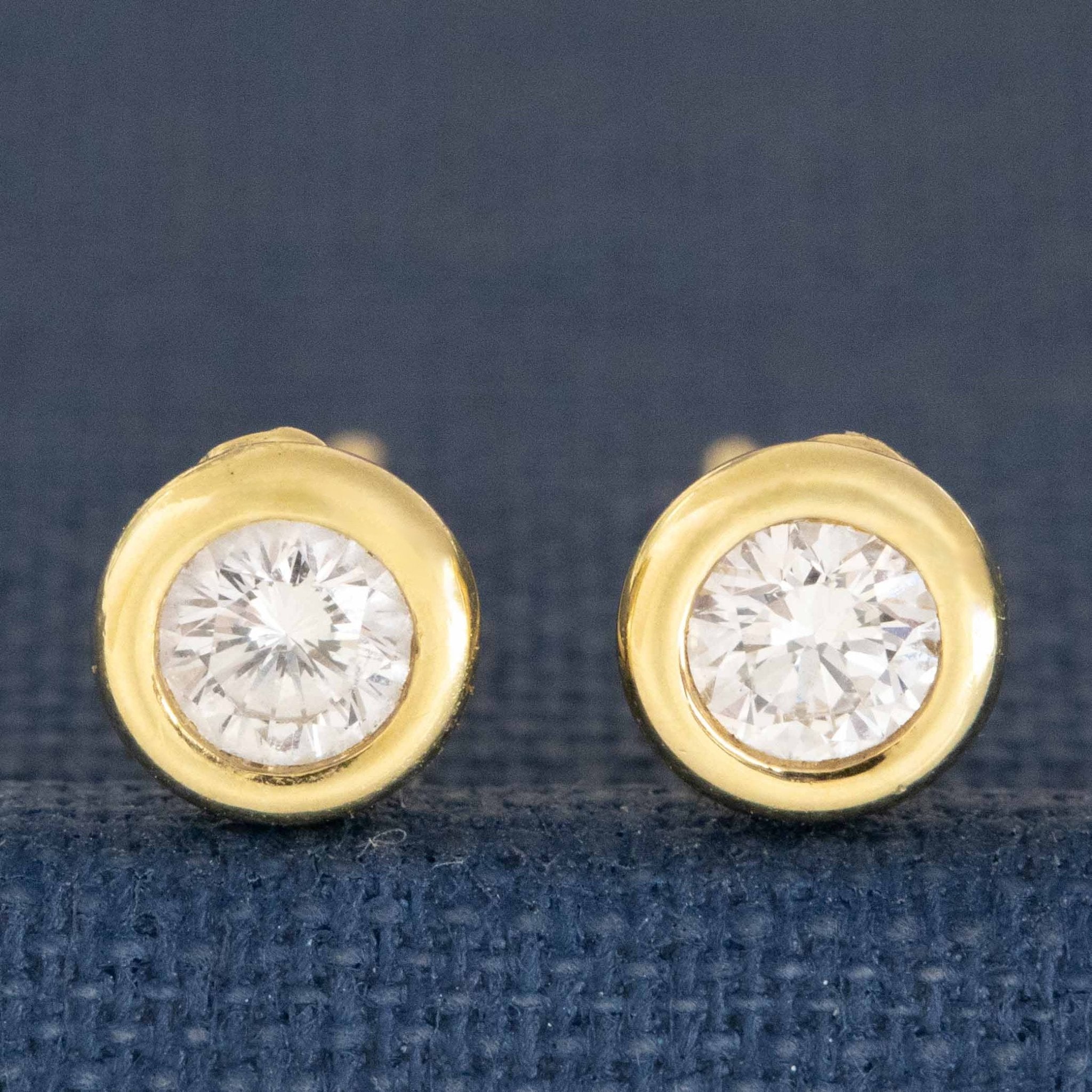 .23ctw Petite Round Brilliant Cut Diamond Stud Earrings, by Roberto Coin