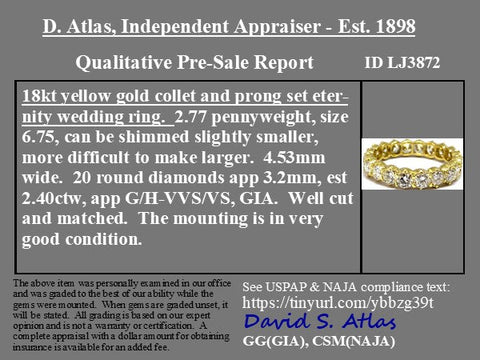 2.40ctw Round Brilliant Cut Diamond Eternity Band