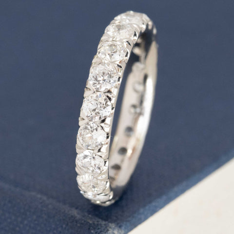 2.42ctw Old European Cut Diamond Eternity Band