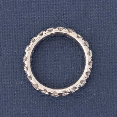 2.42ctw Old European Cut Diamond Eternity Band