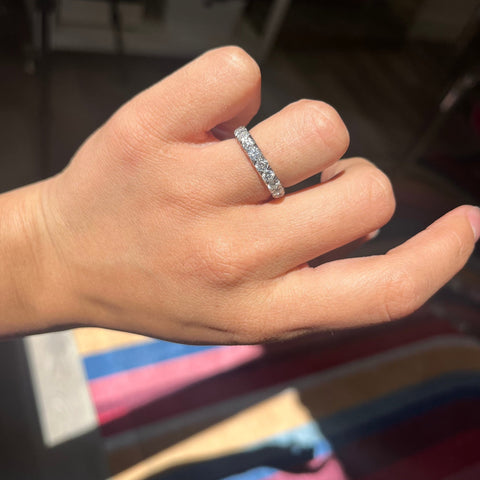 2.42ctw Old European Cut Diamond Eternity Band