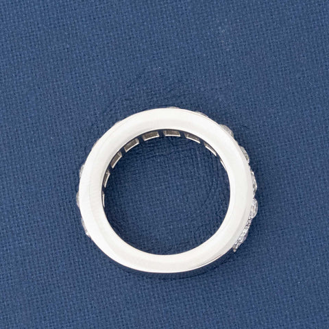 2.44ctw Old European Cut Diamond Half-Eternity Band