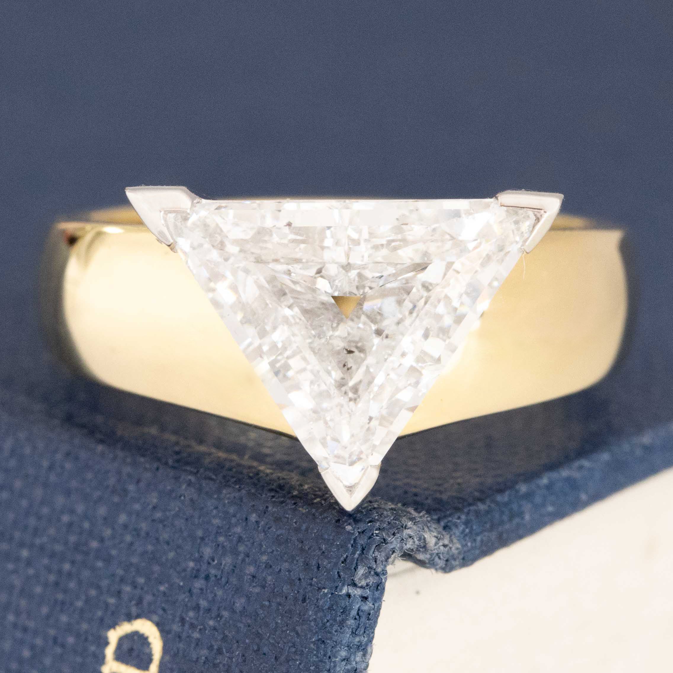 2.45ct Triangle Cut Diamond Solitaire